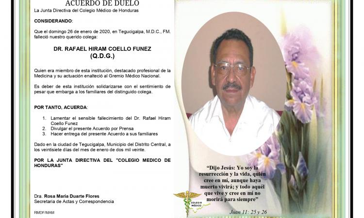 Obituario Dr. Rafael Hiram Coello