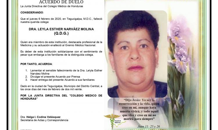 Obituario Dra. Leyla Narváez Molina