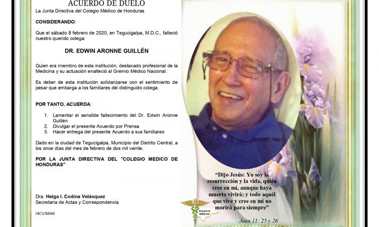 Obituario Dr. Edwin Aronne Guillén