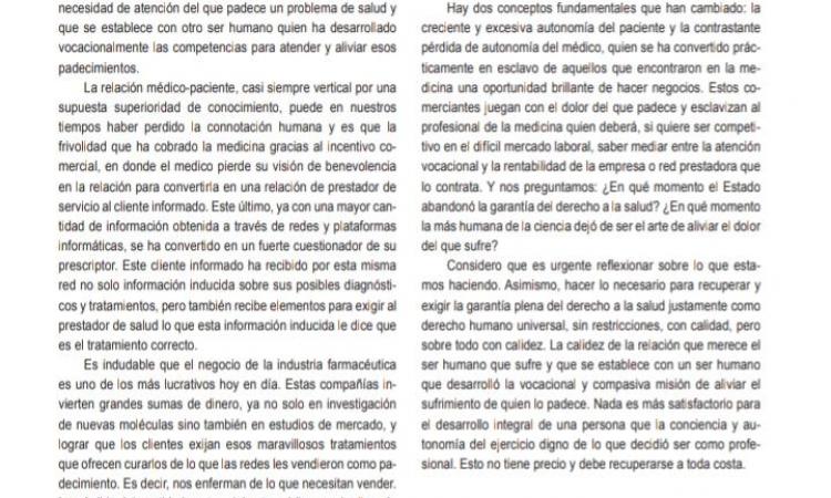 Editorial - La relación Médico-Paciente