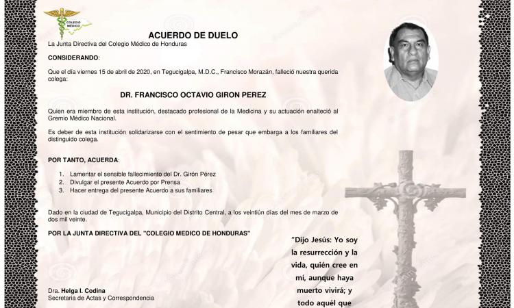 Obituario Dr. Francisco Giron