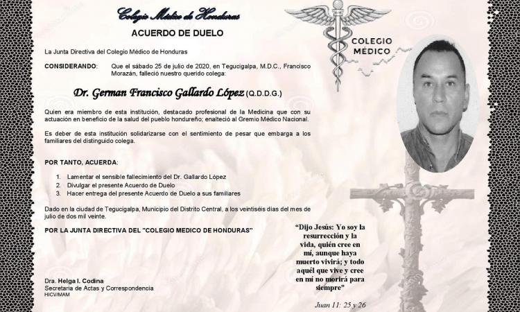 Obituario Dr. German Francisco Gallardo López