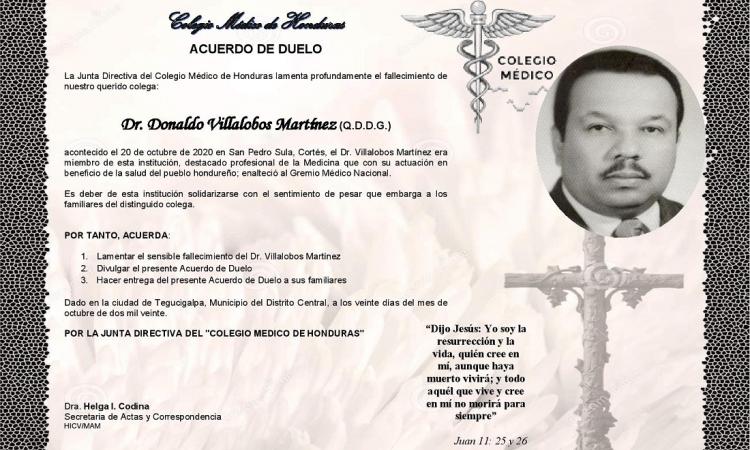 Obituario Dr. Donaldo Villalobos Martínez (Q.D.D.G.)