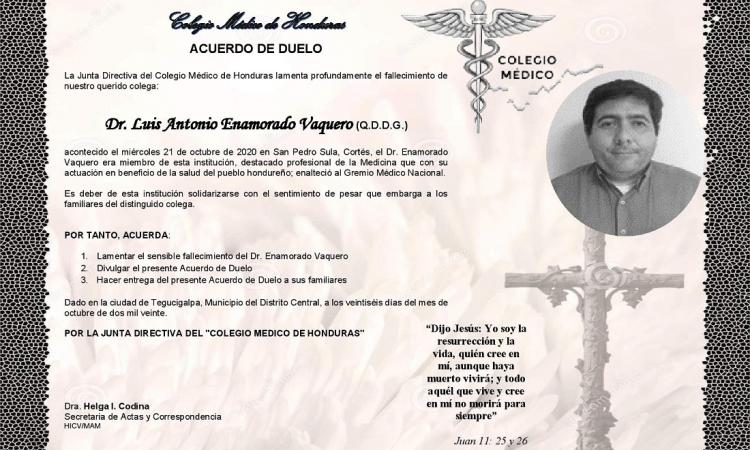 Obituario Dr. Luis Antonio Enamorado Vaquero (Q.D.D.G.)