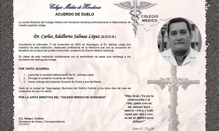 Obituario Dr. Carlos Adalberto Salinas López (Q.D.D.G.)