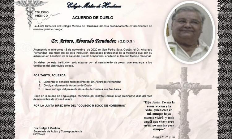 Obituario Dr. Arturo Alvarado Fernández (Q.D.D.G.)