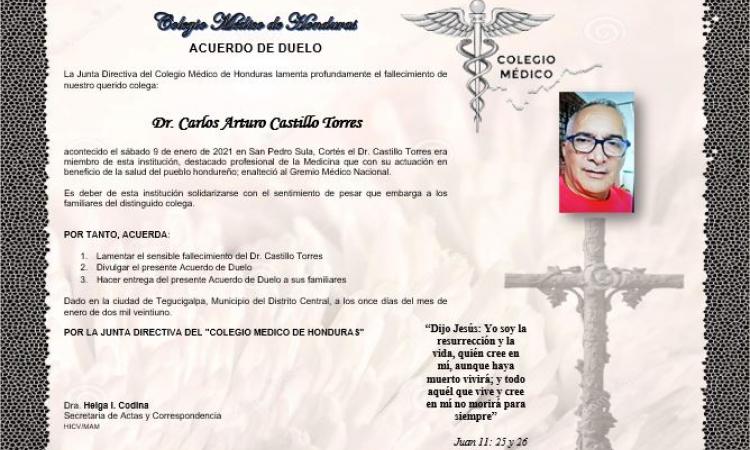 Obituario Dr. Carlos Arturo Castillo Torres (Q.D.D.G.)