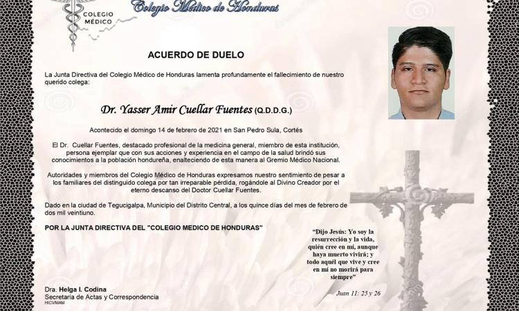 Obituario Dr. Yasser Amir Cuellas Fuentes (Q.D.D.G.)