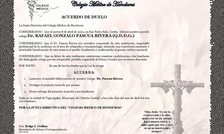 Obituario Dr. Rafael Gonzalo Pascua Rivera (Q.D.D.G.)