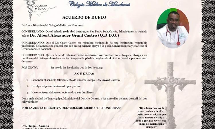 Obituario Dr. Albert Alexander Grant Castro (Q.D.D.G.)