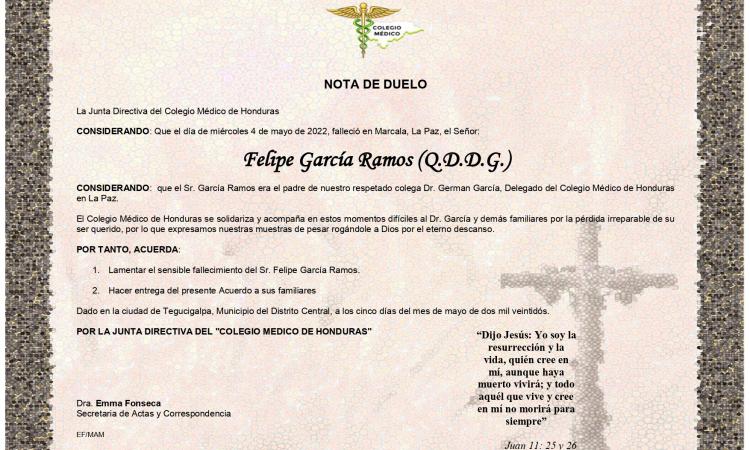 Obituario Felipe García Ramos (Q.D.D.G.)