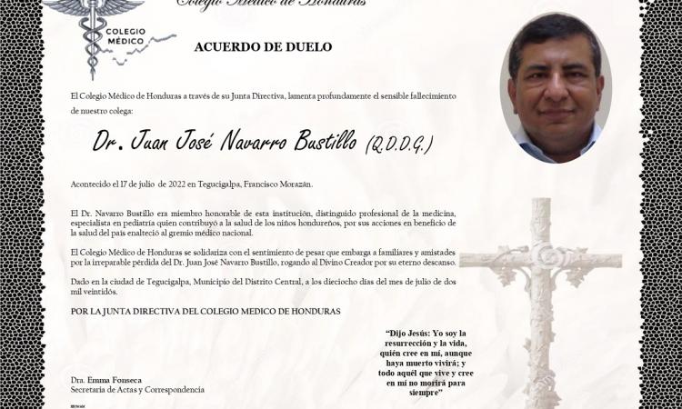 Obituario Dr. Juan José Navarro Bustillo