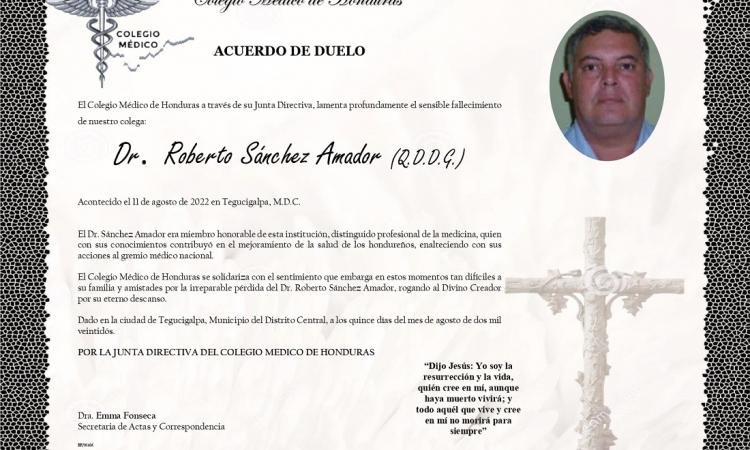 Obituario Dr. Roberto Sánchez Amador