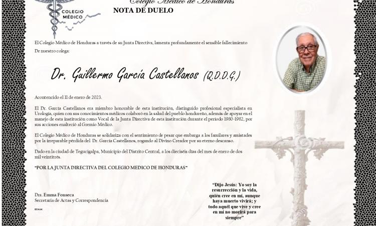 Obituario Dr. Guillermo García Castellanos