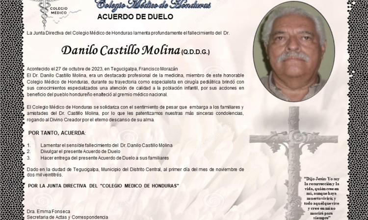 Acuerdo de Duelo Dr. Danilo Castillo Molina