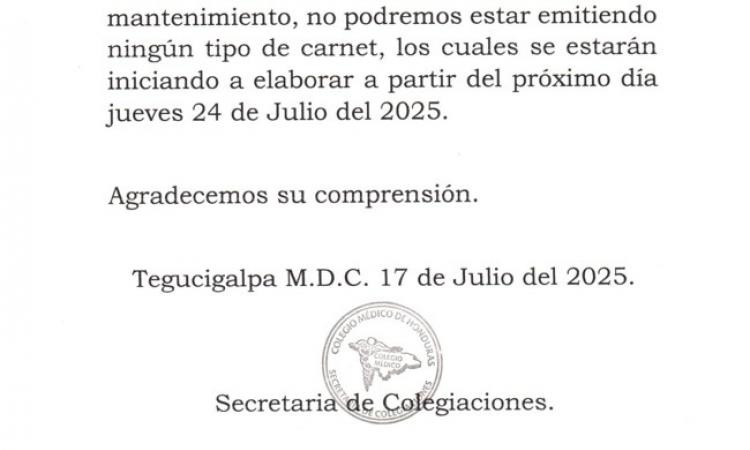 COMUNICADO