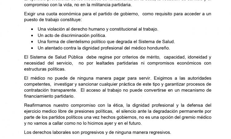 Pronunciamiento Público